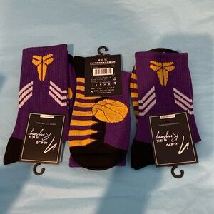 Three pair basketball socks